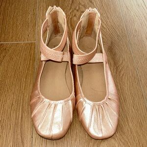 Girls - Rose gold ballerina flats - size 4
